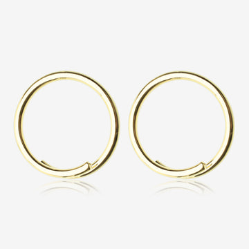 A Pair of Solid Golden Brass Spiral Hoop Ear Weight Hanger
